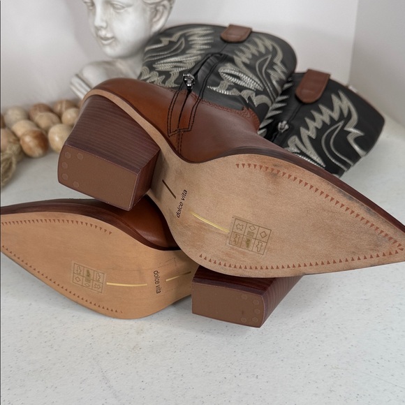 Dolce Vita Blanch Cowboy Boot Size 7.5 Brown/Black NWOB - Picture 6 of 11